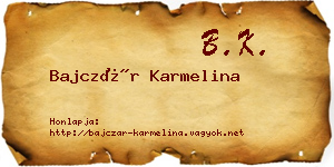 Bajczár Karmelina névjegykártya
